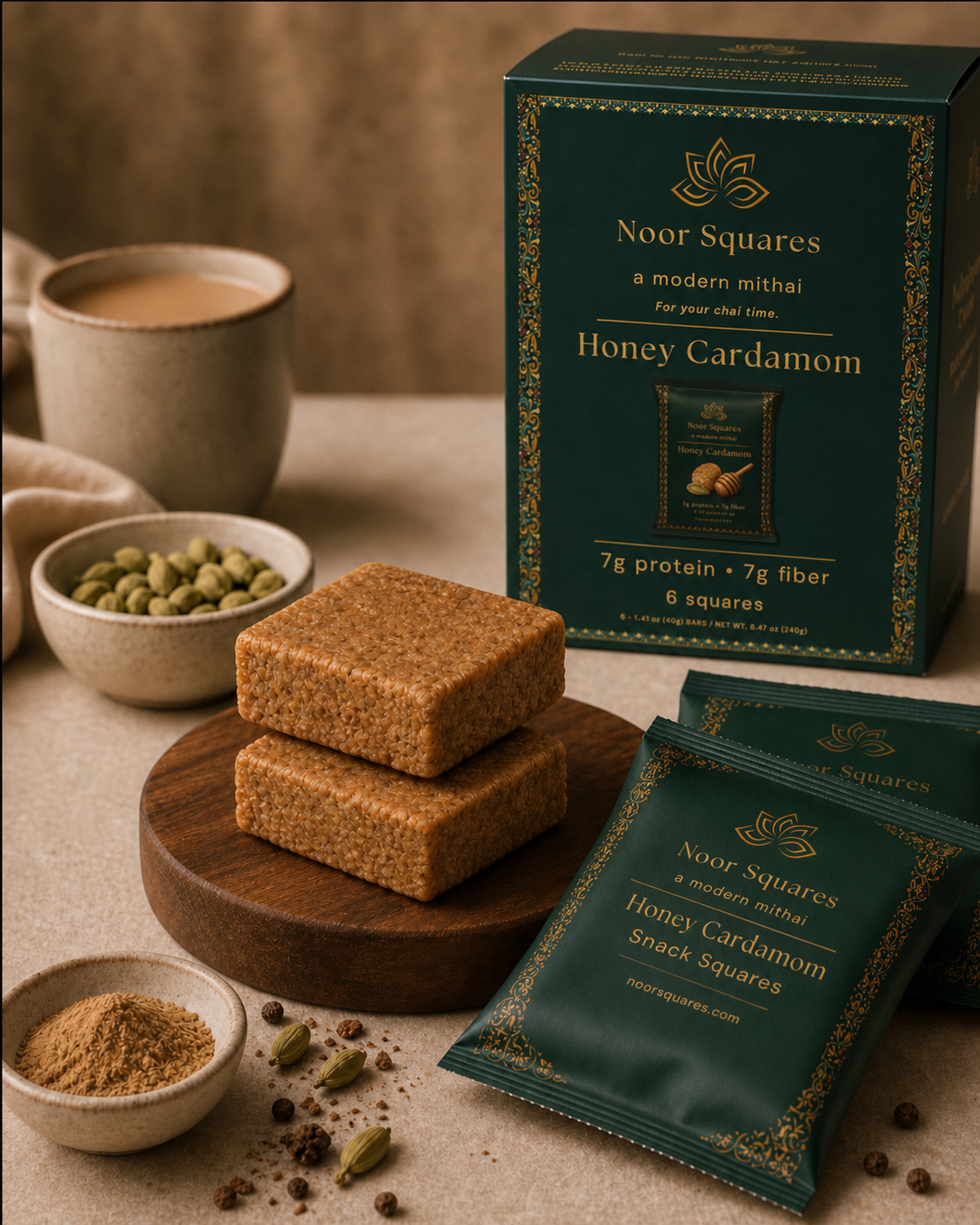 Honey Cardamom Squares — 6-Pack