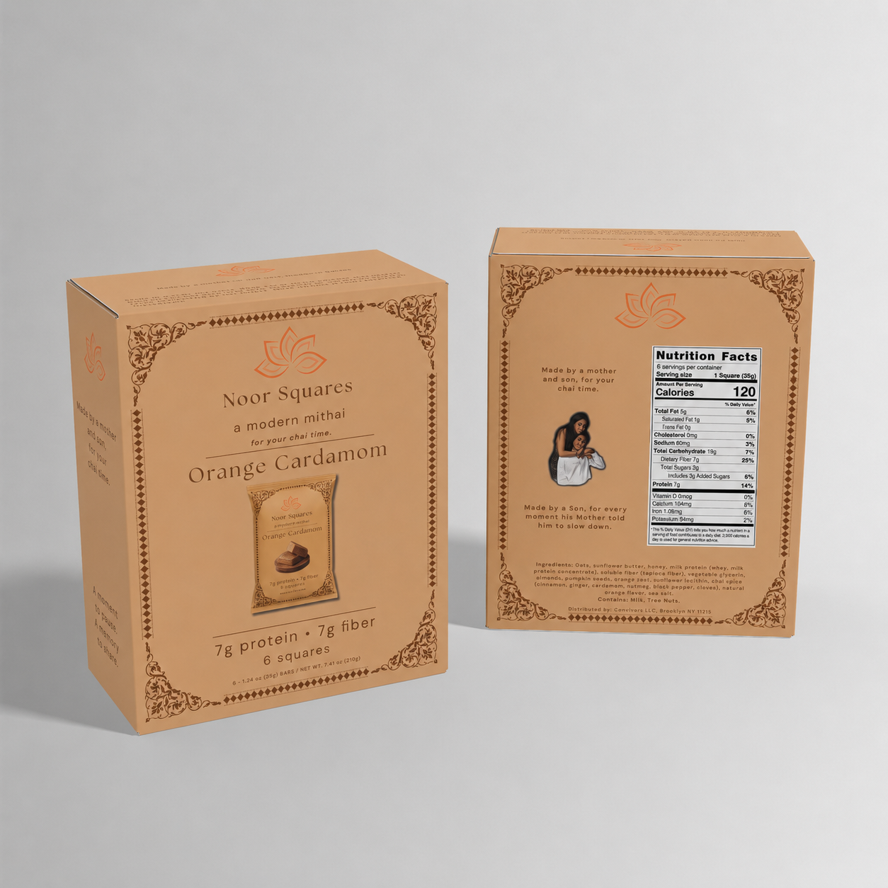 Orange Cardamom Squares — 6-Pack